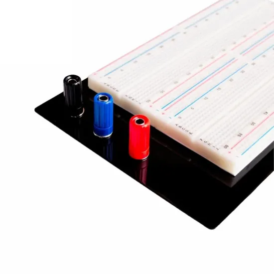 1660 Hole Breadboard Experimental Bench Solderless Circuit Test Version Recyclable Black Aluminium Plate