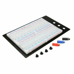 1660 Hole Breadboard Experimental Bench Solderless Circuit Test Version Recyclable Black Aluminium Plate