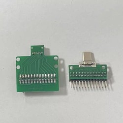 Double-sided positive and negative Type-C male and female head test board USB 3.1 with PCB board 24P male mother seat connector