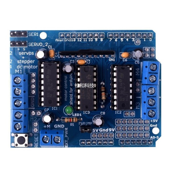 Motor Control Shield L293D motor board