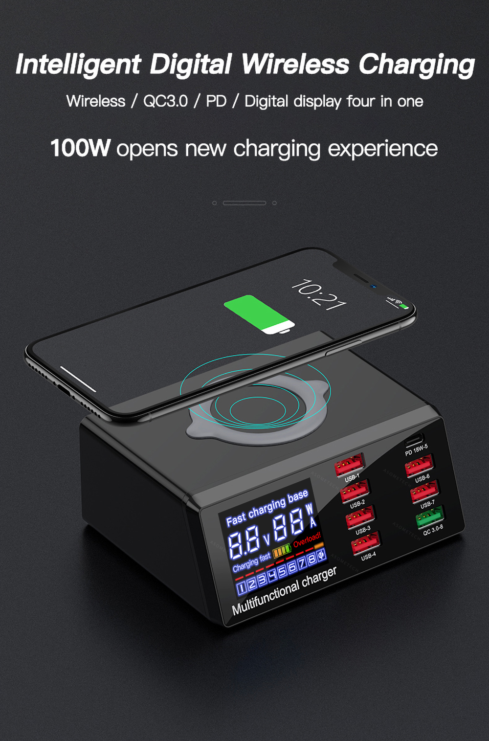 Bakeey-100W-8-Port-USB-PD-Charger-PD30-QC30-Desktop-Charging-Station-Smart-Charger-10W-Wireless-Charger-Charging-Pad-For-iPhone-11-SE-2020-Huawei-1716456-1